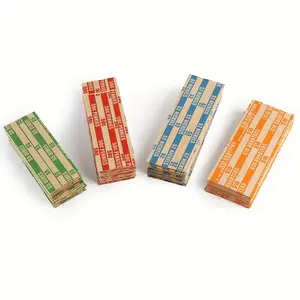 L LIKED 500 Assorted Bundle Flat Striped Coin Wrappers, 125 of Each (500 Assorted)