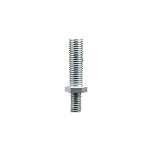 Zinc Plated Metric Threaded Stem for 3/8 Inch Light Duty Bolt Hole Casters - 12mm Diameter - 1.75 TPI x 1-1/2 Inch Length - Service Caster Brand