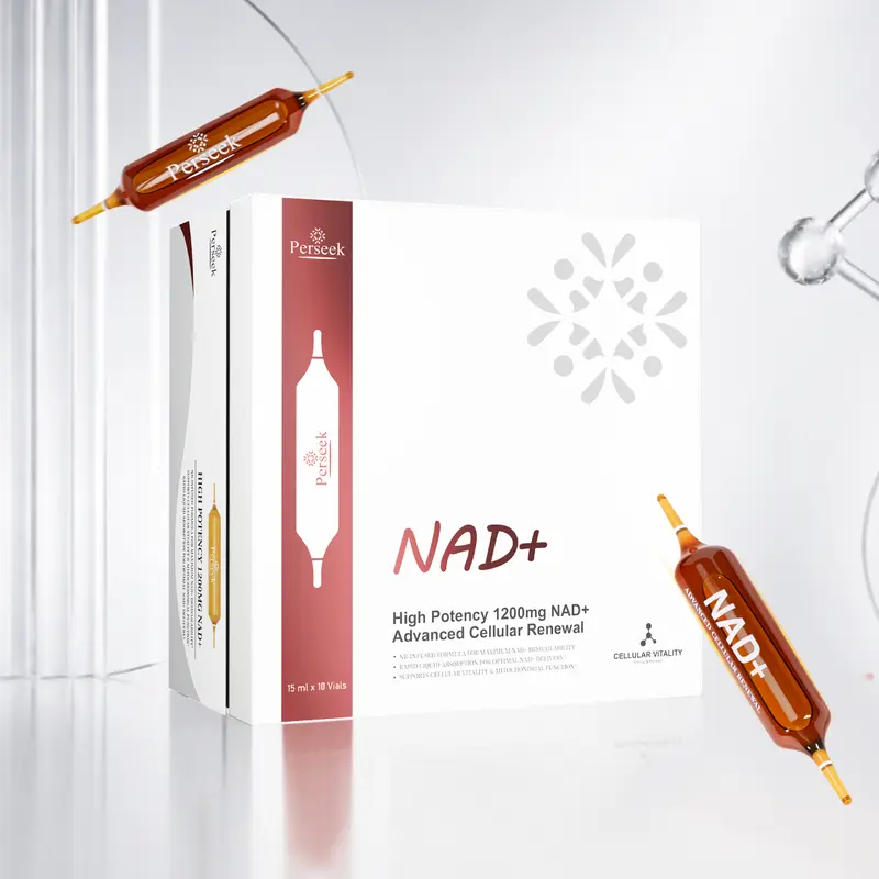 Perseek NAD for Anti-Aging – 1200mg Advanced Cellular Renewal | Enhances Skin, Energy & Focus – 10 Vials