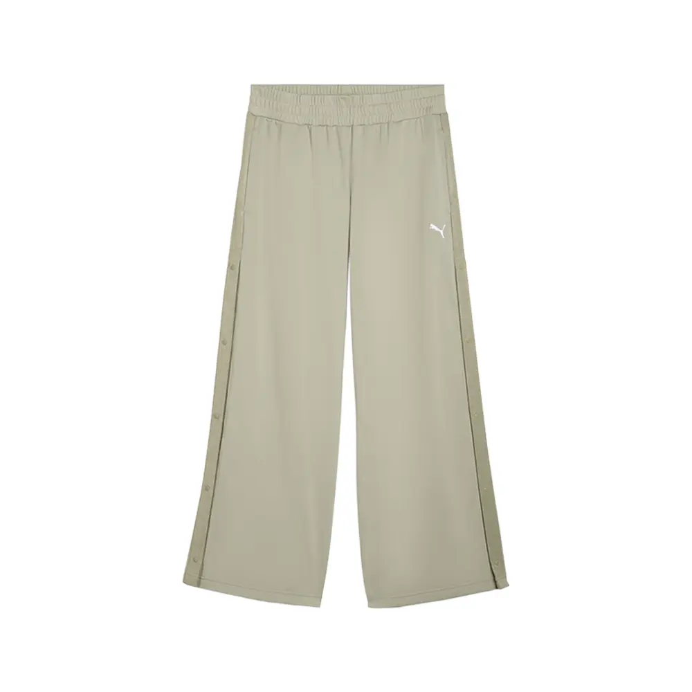 PUMA Womens Wardrobe Essentials Low Rise Popper Pants Casual - Green