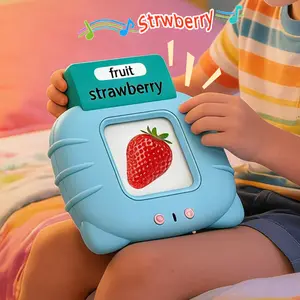 KIDGENIUS Strawberry Bilingual Learning Device for Kids 224 Vibrant English & Spanish Words Interactive Educational Toy for Early Speech Development & Cognitive Skill Building
