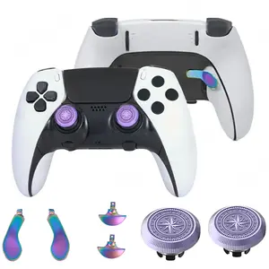 PS5 EdgeElite Controller Thumbstick Caps & Paddles | 8 Unique Patterns | Aluminum Alloy & Stainless Steel Wear-Resistant Ring | Premium Gift Box Packaging