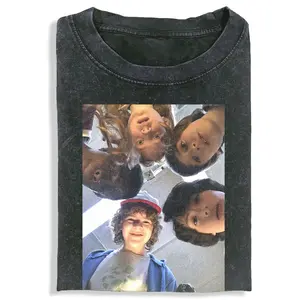 STRANGER THINGS Printed Design Unisex Vintage Crew Neck Regular Fit Cotton Fabric Casual Comfort Breathable Short Sleeve Funny T-shirts Fashion Men&Women's Top for Daily Wear 121106
