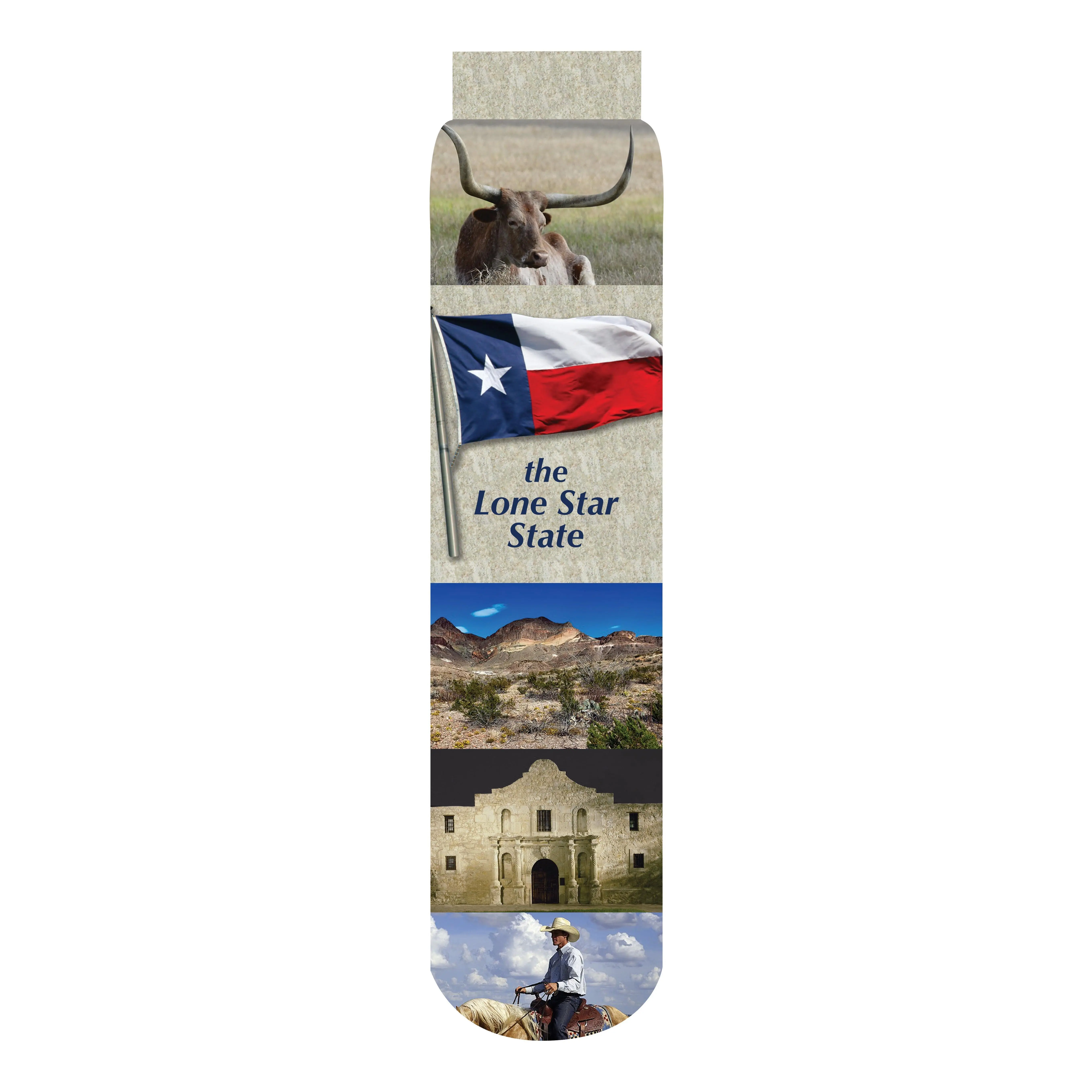 Texas Flag Crew Socks, Khaki, Featuring Texas Flag Design, Men's Fashion Footwear, Stylish and Trendy
