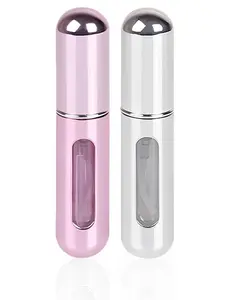 Perfume Travel Refillable Mini Spray Bottles - Portable Mini Refillable Perfume Atomizer Bottle Spray, Scent Pump Case for Travel (Pack of 2)