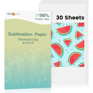 Sublimation Paper 8.5x14 inches - 30 Sheets Sublimation Transfer Paper Compatible with Inkjet Printer, Easy to Transfer 120 gsm Sublimination Paper for tumblers, T-shirts, Mugs