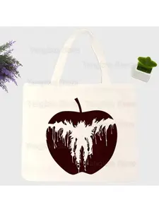 Kira Ryuk Death Note Shopping Bag Bolsas De Tela Grocery Shopper Shopping Jute Bag Cotton Bag Jute Sacola Reciclaje
