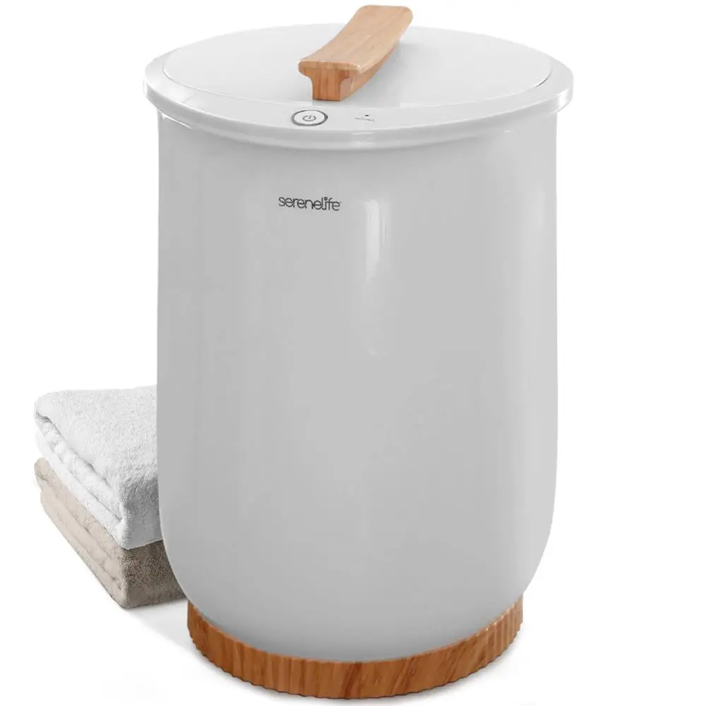Towel Warmer with Auto Shut-Off - White | 20L Capacity Electric Warmer Bucket for Large Towels or Blankets - One-Touch Control & Even Heating - Portable Spa, Home Bathroom Essentials