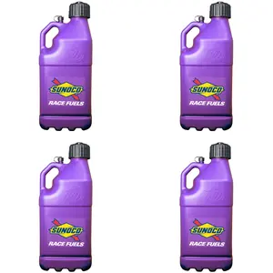 Sunoco - 5 Gallon Utility Jugs - 4 PACK - 10 Different Colors  Ergonomic Grip Handle - Threaded Vent