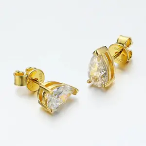 5*8mm Pear Cutting Moissanite Earring For Women GRA Certified