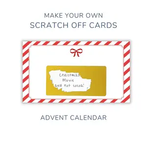 Advent Calendar- Candy Cane Scratch-off Cards