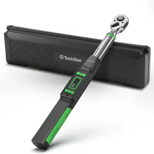 TaskStar 3/8" Digital Torque Wrench – 0-162ft-lbs / 0-220N.m, ±2% High Torque Accuracy, 3 Adjustable Working Modes, Dual Alarm System, LCD Digital Display, All Metal Construction. Ideal for Bicycle, Car and Motorcycle; Perfect Father's Day Gift for Men