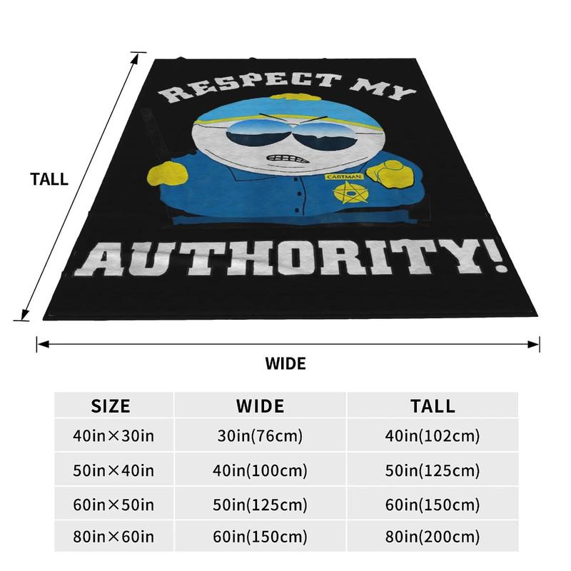 Southpark Anime Printed Blanket For Men Women Super Soft Cozy Funny Eric Throw Blankets for Bed 50x60 Inches Multi-size