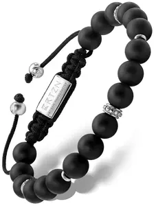 RTZN Men's Black Onyx Beaded Bracelet  - Mykonos