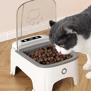 Automatic Cat Feeder, Automatic Feeder Wet Food, Microchip, Timed Control, Large Capacity Non Tipping, Stable Base, For Cats And Dogs (Pink)
