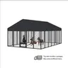MAISON BACKYARDS Large Walk-In Outdoor Dog Kennel (2-3 Pack Delivery), 3mm Anti-Rust Steel Enclosure, Secure Double Locks, 6.4ft Easy Access, 10x20 Mesh UV-Resistant Waterproof Shade Roof, All-Weather Use for Large Dogs