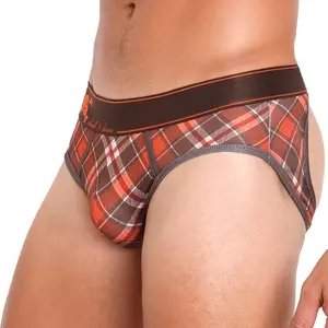 Tartan Plaid Orange Peek-A-Boo