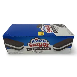 Hostess Suzy Q's Snack Cakes, Chocolate with Cream Filling, Full Size Single Serve Packs, 8 Per Box
