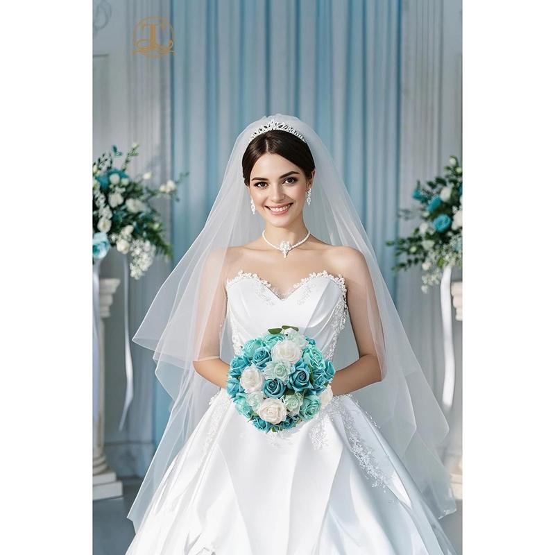 Artificial , 25 count Real Looking Teal Green Rose  Roses w/Stem for DIY Wedding Bouquets Centerpieces Arrangements Party  Shower  Decorations