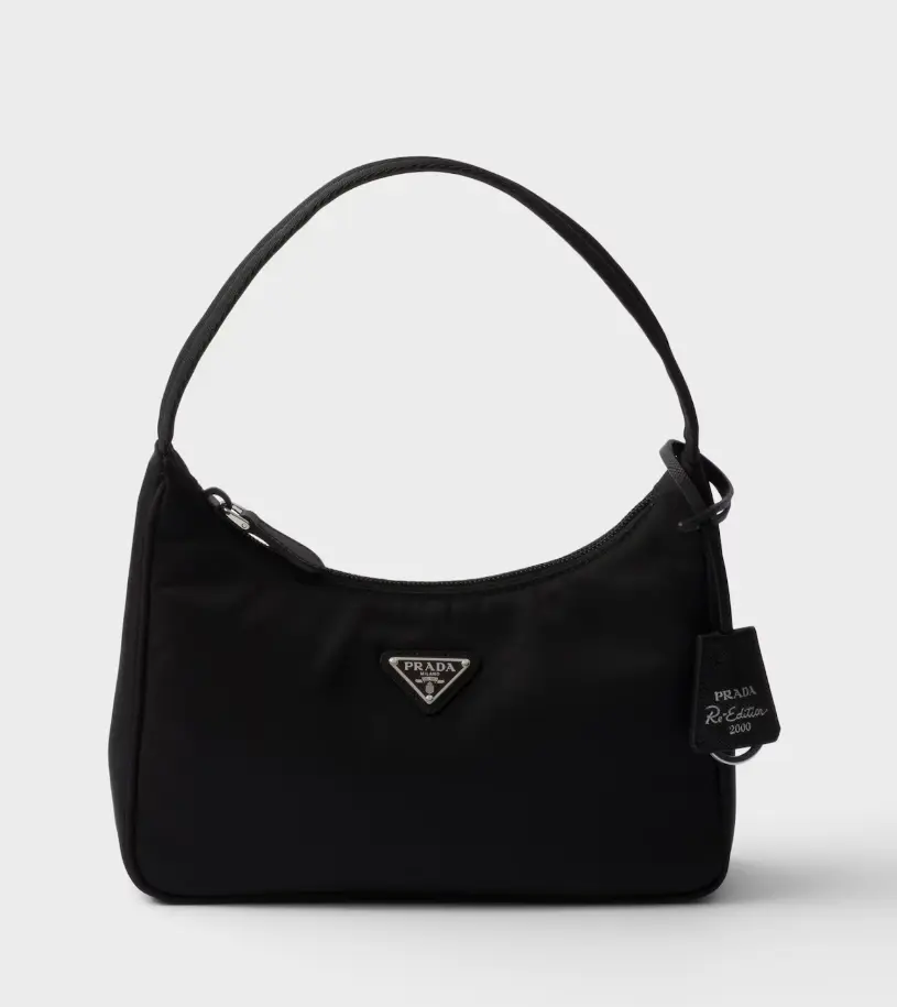 Pre-owned PRADA nylon Crossbody Bags Enameled Metal Triangle Shoulder Bag 4000026703400