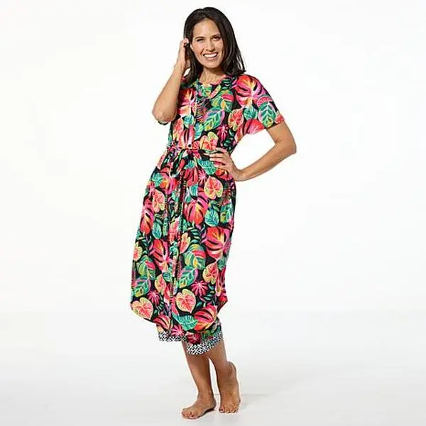 Comfort Code Peached Jersey Knit Belted Wrap Robe Comfort Code Peached Jersey Knit Belted Wrap Robe