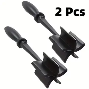 Kitchen 5-Blade Premium Meat Chopper and Masher, Non-Stick Heat-Resistant Mix Utensil for Ground Beef, Turkey, Potatoes, Cookware-Safe No-Scratch Tool