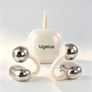 2026 Ugetus Wireless Earbuds Bluetooth 5.4 ENC Mic Clear Calls 15H Playtime IPX5 Waterproof Sport Headphones for Running Workout Cycling Compatible with iPhone Android Samsung, Black，White