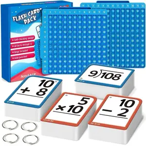 Torlam Math Flash Cards + Math Board, Math fidget toys,Multiplication Flash Card Times Table Chart, POP Fidget chart,Math Manipulatives Division, Addition, Subtraction Games Toys for Kids, 1st, 2nd, 3rd, 4th, 5th, 6th Grade