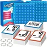 Torlam Math Learning Tool Kit - 12x12 Washable Durable Silicone Board, Multiplication Flash Cards, Times Table Chart, POP Fidget Chart, Dry-Erase Markers, Unisex Neurodivergent Kids Toys for Ages 6+, 1st-6th Grade Cool Gifts