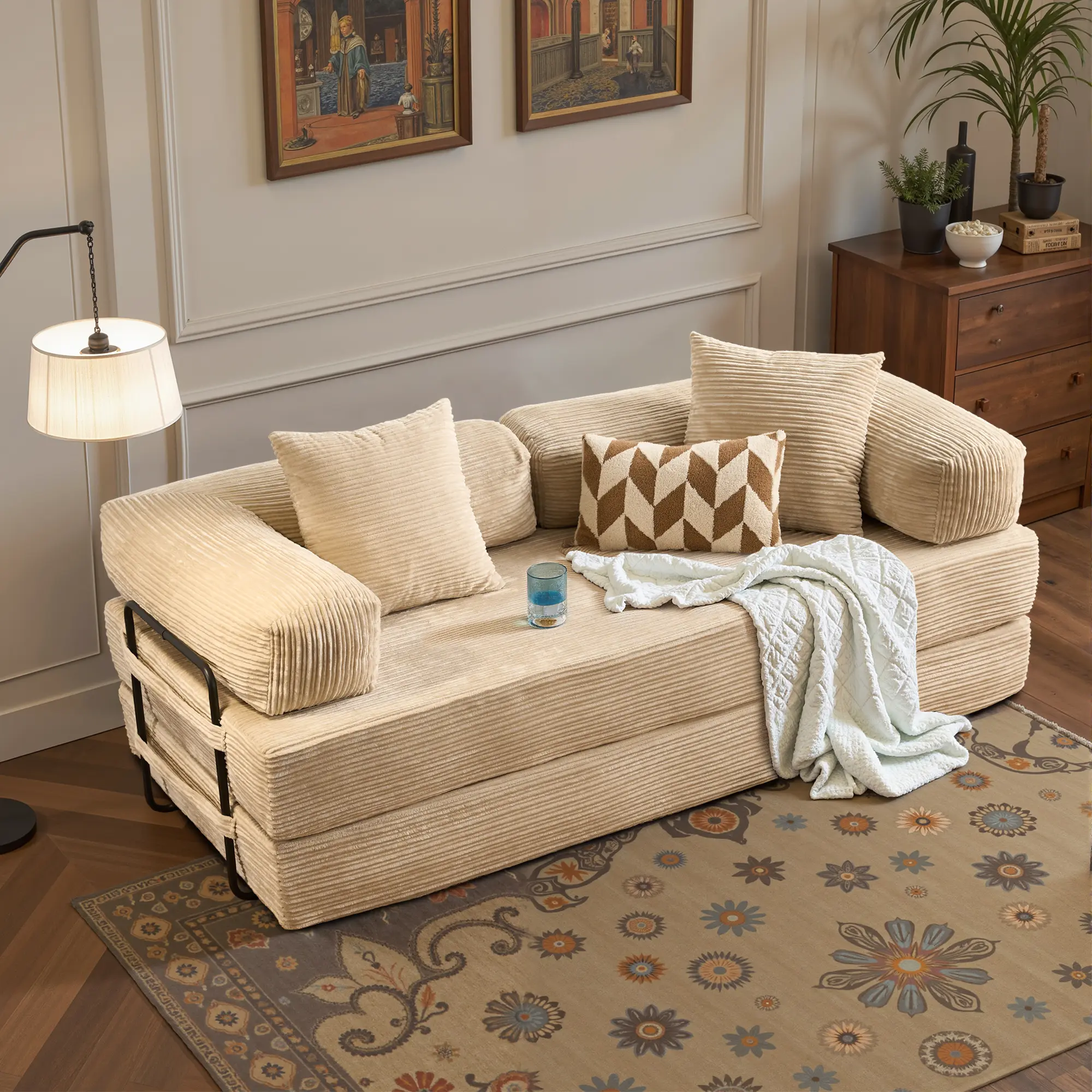 Weaxty W Floor Sofa Bed - Multi-Functional Convertible Futon with ...