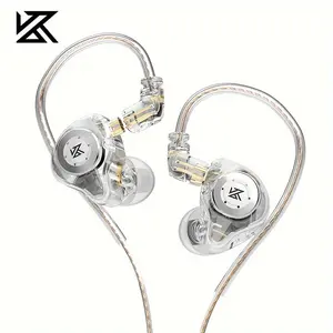 KZ EDX PRO IEM Headphones, Semi-Open-Back Over Ear Earbuds with 10mm Dynamic Driver, Touch Control, Call Management, Detachable Cable, Sound Isolation, Compatible with Cellphones, Adult - Non-Waterproof Plastic Material Audio Noise Headset Electronic