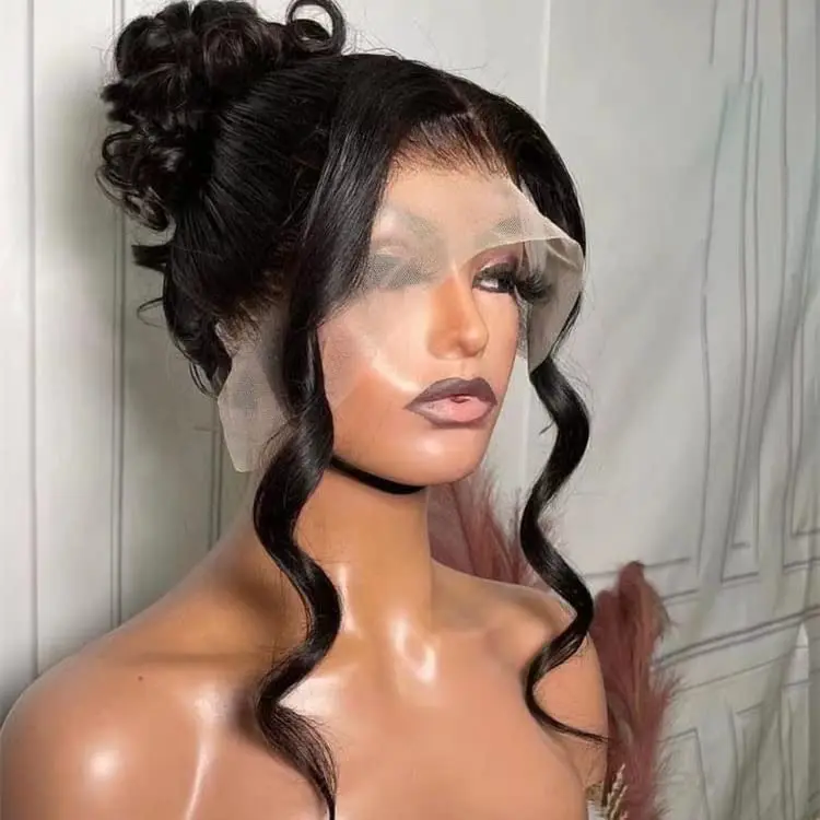 Bling Hair Body Wave 360 Full Lace Wigs Real Human Hair 13x4 Transparent Swiss Lace Frontal Wigs 19A Remy Human Hair Long Wavy Wigs with Baby Hair Beginner Friendly 180% Density for Black Women Natural Hairline 26 28 Inch TikTokShopBlackFriday
