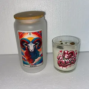 Zodiac tarot glass and surprise candle box Bamboo Crystals Decor