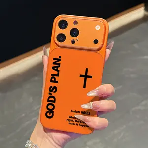 God's Plan Dopamine Ins Style Solid Color Phone Case, with an extremely skin-friendly feel and full lens protection, compatible with iPhone 17, 16, 15, 14, 13, 12 and Samsung series 995