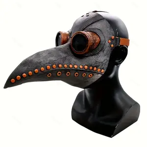 LIVOA [Plague Doctor Mask Halloween Costume Props] Steampunk Leather Bird Beak Mask for Adults, Scary Gothic Halloween Decoration & Cosplay Accessory – Complete Your Costume Collection