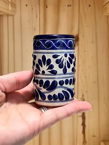 Blue Traditional Shot Glass Talavera Pottery, Bachelorette Party Weekend Glass, Bridesmaid Shot Glasses, Wedding Party Gifts, Gift for Him