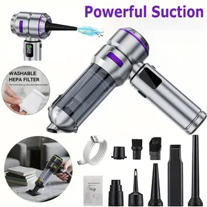 16000pa Cordless Handheld Vacuum Cleaner, 100w Powerful Car Vacuum, USB Fast Charge, LED Display, Ideal for Car/home/office, Car Cleaner Interior