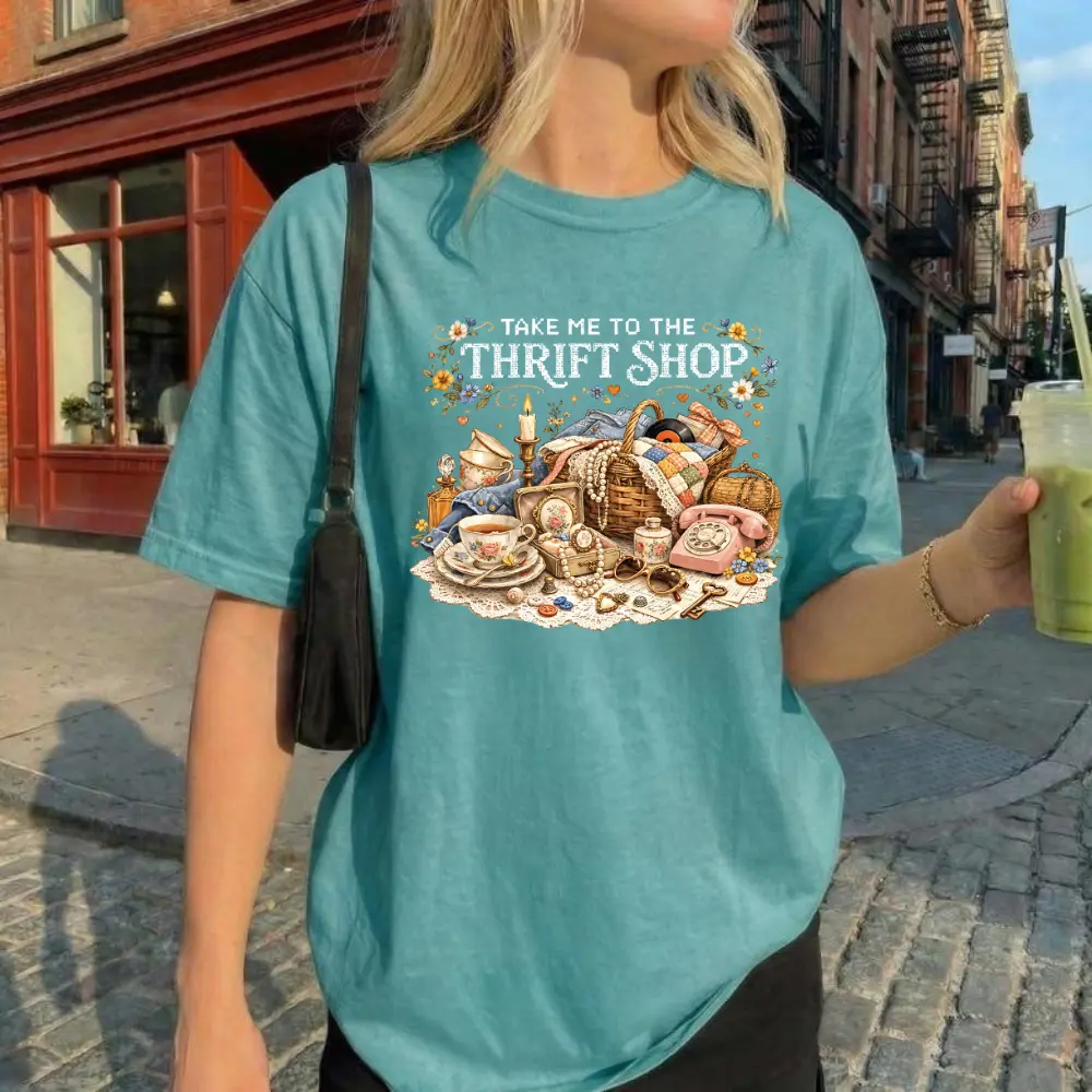 Comfort Colors Take Me To The Thrift Shop T-shirt, Thrift Shop Shirt, Vintage Thrifting Shirt, Thrift Queen Shirt, Cute Thrifting Shirt