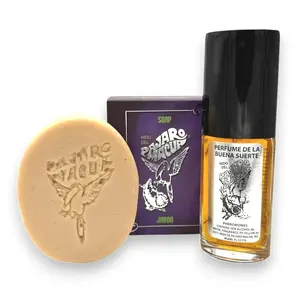 Pajaro Macua Good Luck Ritual Set with 1 oz Perfume and Spiritual Soap for Attraction Prosperity and Love Authentic Tradition