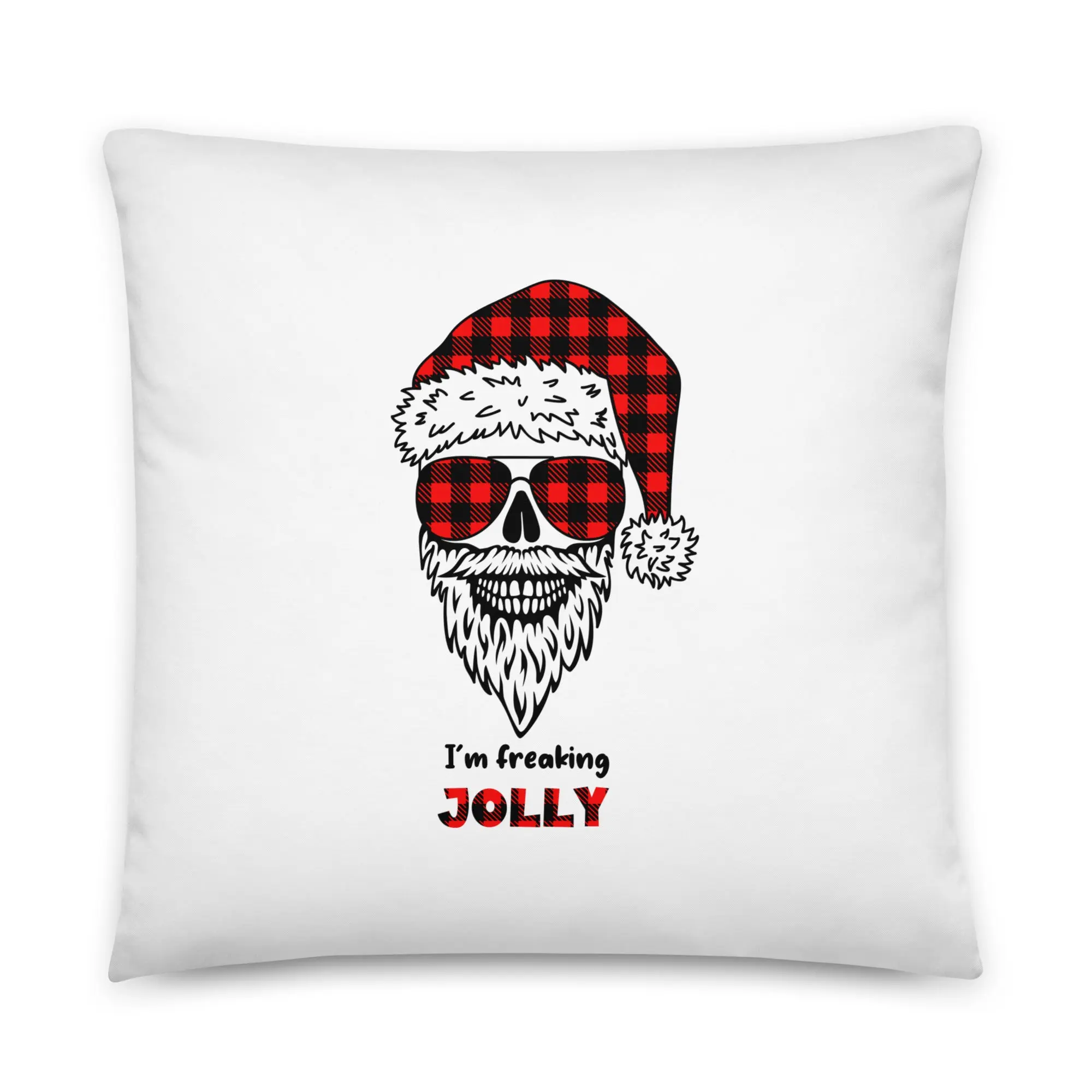 Deck the Halls with Edge: The Santa Skull Throw Pillow for a Unique Holiday Touch