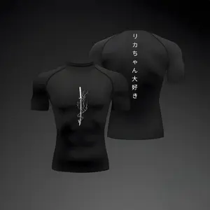 Summer Short Sleeve Men Compression T-shirt Sports Running Quick Dry Gym Workout Jogging Tee Shirts Rashguard Jiu Jitsu Tops