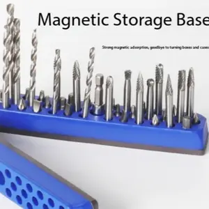 Magnetic Drill Bit Holder Organizer, Tool Storage Rack for Drills & Milling Cutters, Durable Metal Construction, Easy Access Design