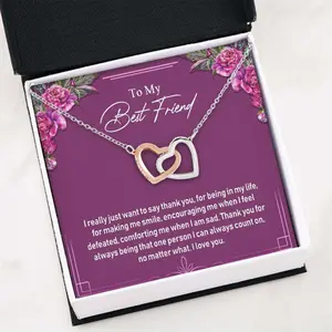 Best Friend Necklace, Bestfriend Necklace To My Best Friend “ Interlocking Hearts, Friendship necklace, matching sets, BFF gifts, meaningful jewelry, best friend forever