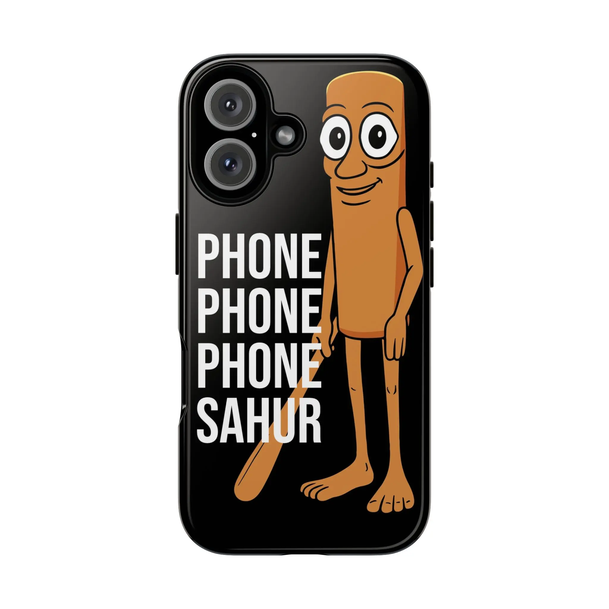 Custom Protective Durable Tung Tung Tung Sahur Smartphone Case for iPhone 16 - Wireless-Compatible, Extra Durability Meme Design Case