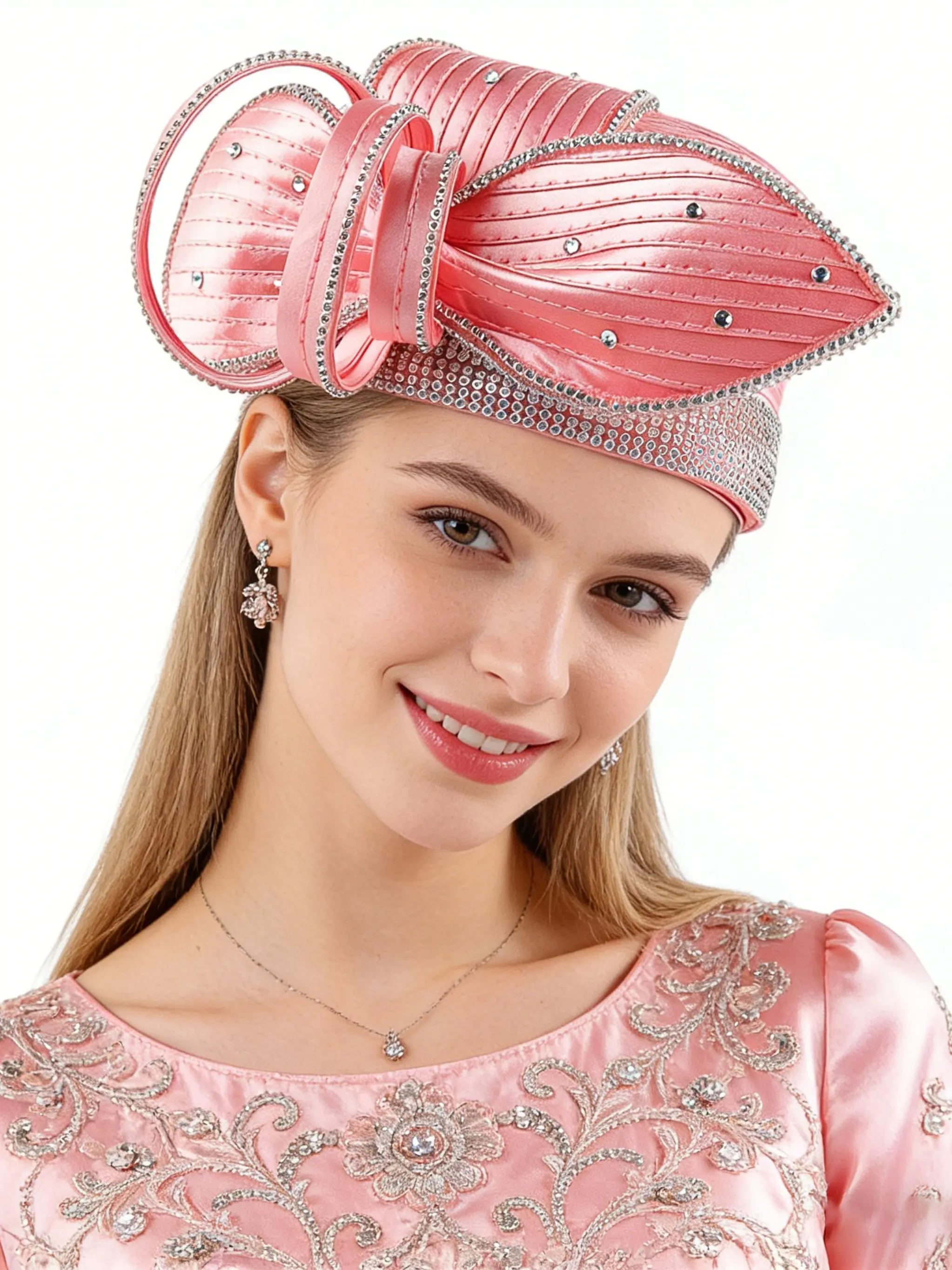 1PC Derby Hats with diamonds for Women 2026 Women's Elegant Organza Kentucky Bridal Fascinator Costume Headpiece for Church, Tea Party, Weddings Hats