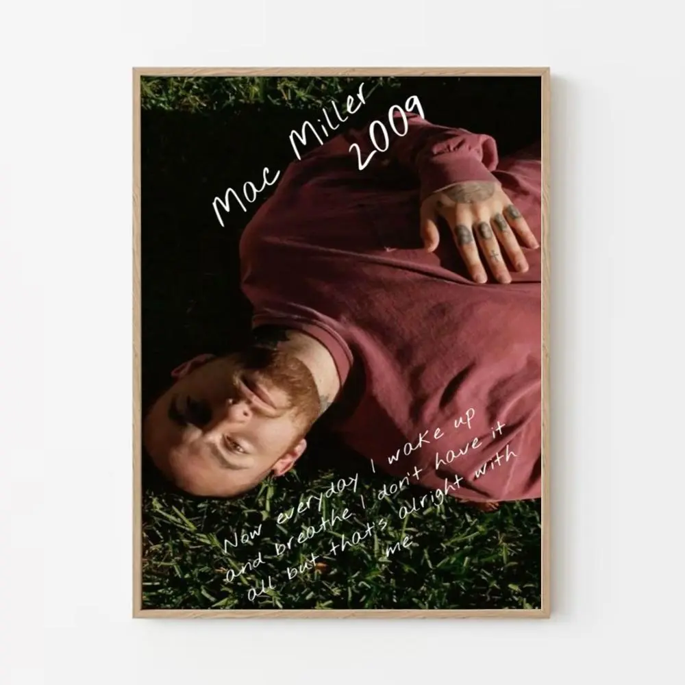 2009 Tribute Lyric Poster, Fade-Resistant Matte Paper Decor with Multi-Size Options & Plastic Frame, Hanging Home Decor for Home Supplies For fans of Mac Miller