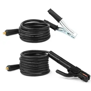 Welding Kit Set, 3m Cable Electrode Holder + 2m Ground Clamp, Din10-25 Quick Connector, Integrated Cable, Suitable for 300a Welder