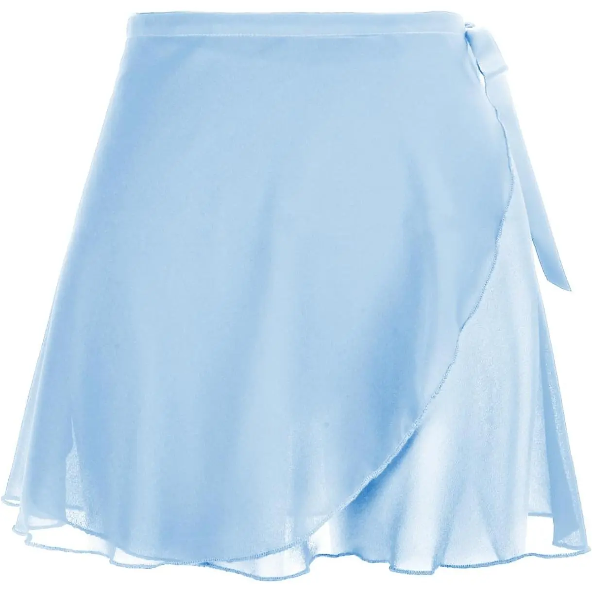 Women's Ballet Wrap Skirt Chiffon Dance Wrap Skirt with Adjustable Waist Tie Gymnastics Ballet Skirts for Women