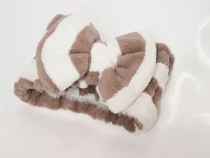 Microfiber Bow Towel Head Band Makeup Spa Microfiber Material, 2 cute colors