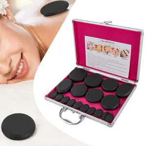 Hot Stones Massage Set with Heater  Essential Massage Stones Portable for Salon and Home Spa Use Relaxing Healing Relief Jade